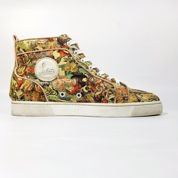 Christian Louboutin Multicolor Python Rantus Orlato High Top Sneakers 9.5 Y2k - Picture 4 of 12